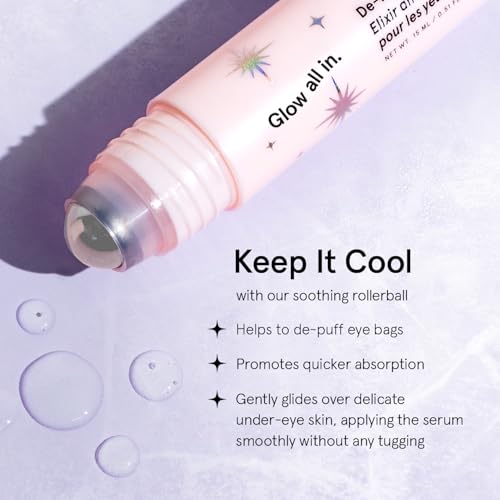grace & stella Under Eye Brightener Roller - Retinol & Caffeine Eye Serum for Puffiness, Dark Circles, Fine Lines & Wrinkles - Hydrating & Smoothing - Vegan Cruelty-Free Skincare (15ml / 0.51 fl oz)